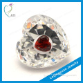 Charming multi-color heart shape synthetic gems cubic zirconia